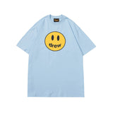 Drew house tshirt r collection d@ew smiley face letter print crew neck pullover short sleeve wholesale single piece