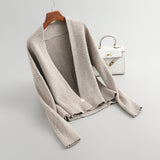 Women Cardigan Sweater Autumn Sweater Loose Long Sleeve Cardigan Top 8t8016