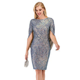 Women Evening Gown Sexy One-Sleeve Sequins Dress Nightclub Party Dress
