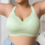 Full figure bra women's push-up lace