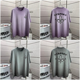 Ch hip-hop t shirts high version ch short sleeve sanskrit printingloosecasualpure cotton american heavy weight short sleeve men