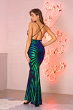 Women's Sexy V-neck Strap Vintage Sequins Dress Formal Dress