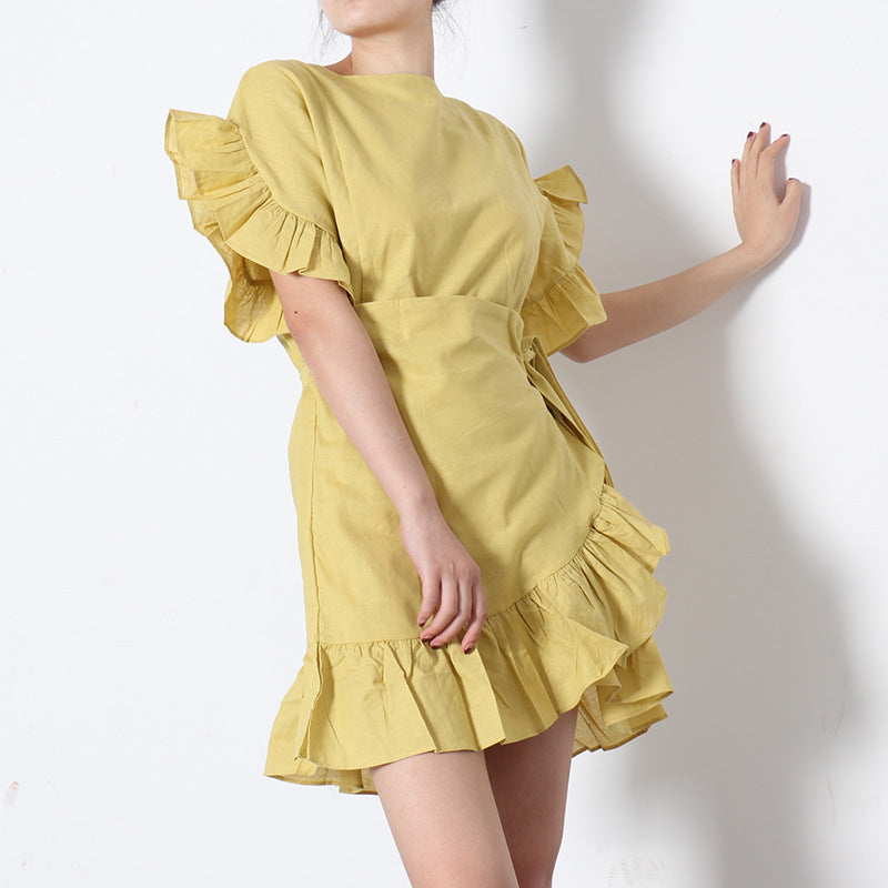 Women Dresses Dress Summer Short Skirt (Qymy0409)