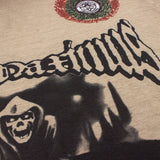 Hip-hop t shirts american high street skull devil washed spray dirty distressed retroloose round neck short-sleeved t-shirt