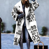 Women Trench Coat Autumn Long Sleeve Turn-down Collar Coat