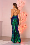 Women's Sexy V-neck Strap Vintage Sequins Dress Formal Dress