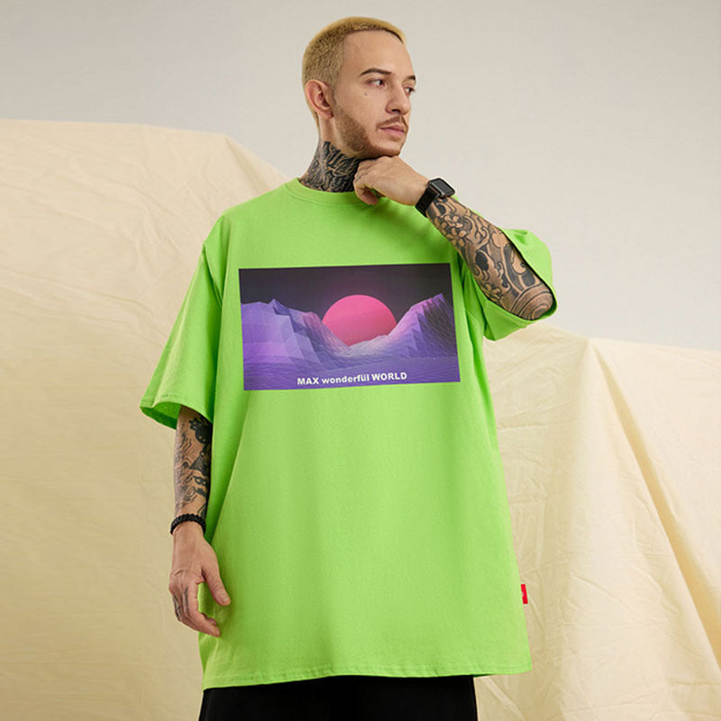 Men T Shirt Hip Hop Oversize Short Sleeve T-shirt