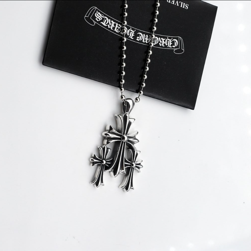 Chrome Hearts Necklace Vintage Cross Pendant Men's and Women's Necklaces