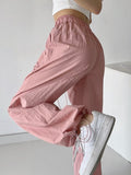 Women Sweatpants Elastic Waist Loose-Fitting Casual Ankle-Banded Overalls