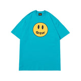Drew house tshirt r collection d@ew smiley face letter print crew neck pullover short sleeve wholesale single piece