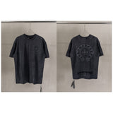 Ch hip-hop t shirts summerchstereo leather embroider american high street couple casualeasiest for matchheavy industry