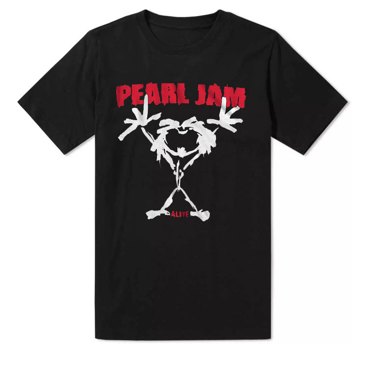 Pearl Jam T Shirts Pearl Jam T-Shirt Mother Love Bone Pearl Jam Band Rock Punk Short Sleeve T-Shirt