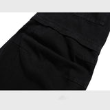 MIJKO Mens Vintage Pants Black Hip Hop Unisex Bootcut Mainstream Fashion Pants