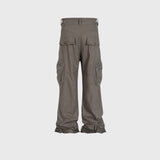 MIJKO Mens Vintage Pants Multi-pocket Casual Pants