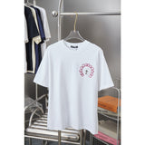 Ch hip-hop t shirts autumn and winter ch short-sleeved cross patch embroidery loosepure cotton t american heavy weight t-shirt