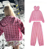 Ashley williams zipper hoodie i love mesuitheart printed outwearfleece-linedcasual sweatpants