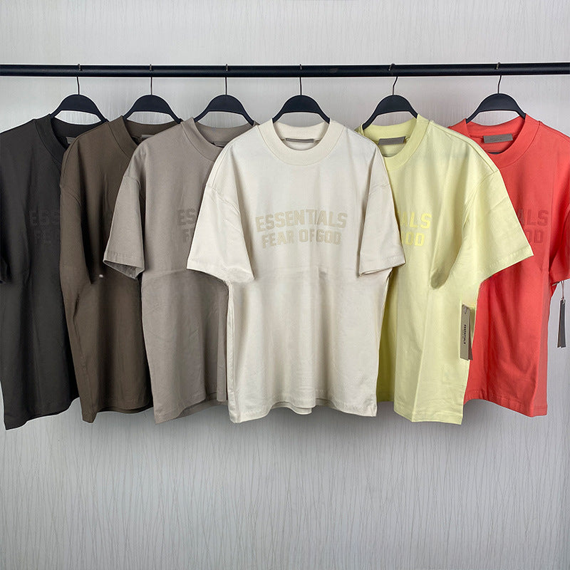 Fog Essentials T shirt Flocking Logo Loose T shirt