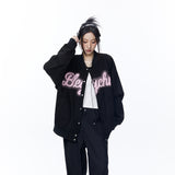 Unisex Jacket Autumn Simplicity Loose Baseball Uniform
