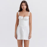 Women Dresses Sexy Lacing Slim Fit Skirt Sling Dress (Bla0420)
