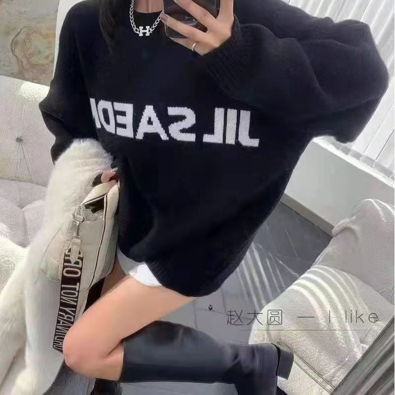 Women Knitted Pullover Knitted round Neck Sweater Women Winter Loose Casual Top