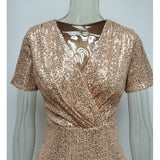 Women's Sexy V-neck Vintage Sequins Dress