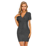 Women's Sexy V-neck Vintage Sequins Dress