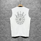 Amiri tank top dotted lotus printing