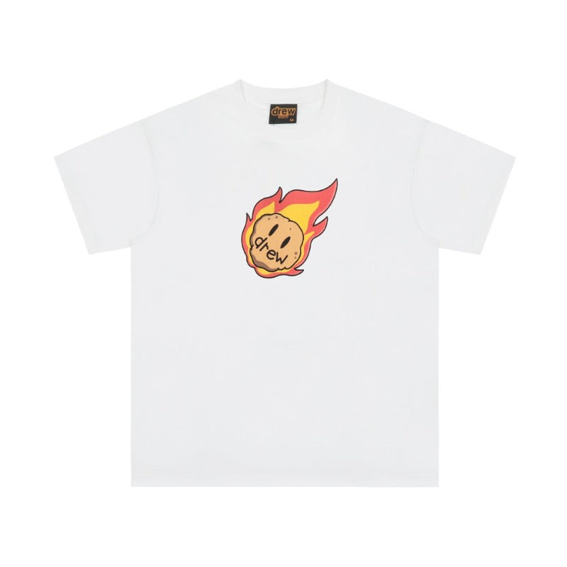 Drew house tshirt r d@ew cartoon meteorite graphic crew neck pullover short sleeve wholesale single piece