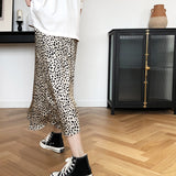 Women Skirt Leopard Print Skirt Sheath Fishtail A- line Skirt