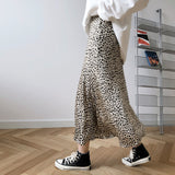 Women Skirt Leopard Print Skirt Sheath Fishtail A- line Skirt