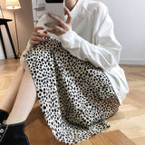 Women Skirt Leopard Print Skirt Sheath Fishtail A- line Skirt