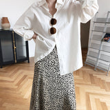 Women Skirt Leopard Print Skirt Sheath Fishtail A- line Skirt