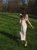 Robe Bridgerton Linen Floral Sleeveless Dress Waist-Tight Dress