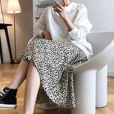 Women Skirt Leopard Print Skirt Sheath Fishtail A- line Skirt