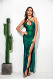 Women's Evening Gown Sexy Sleeveless Retro Sequins Dress