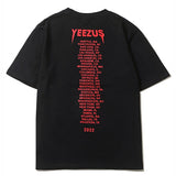 Hip-hop t-shirts: american streetwear kanye west yeezy inspired hip-hop skull print short sleeve youth trendy casual loose fit tee