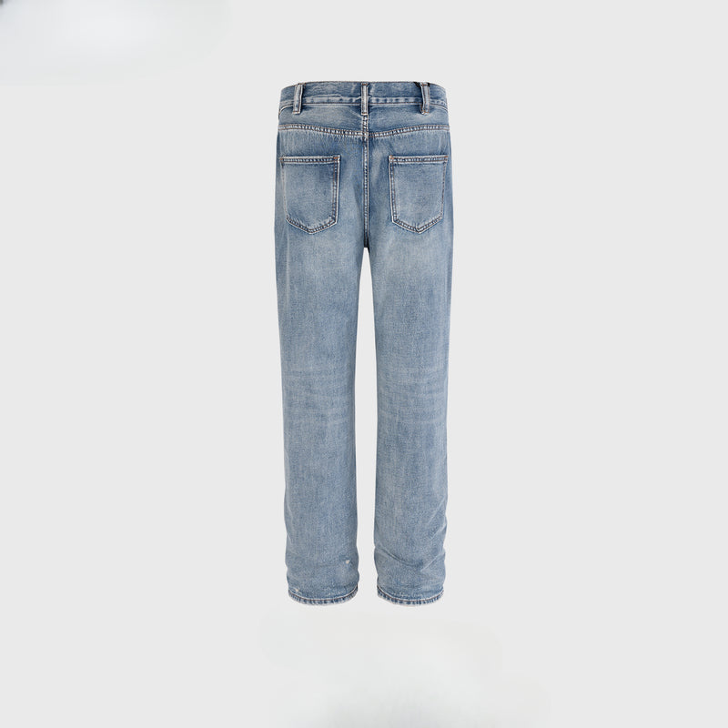 MIJKO Men's Vintage Pants MIJKO Men's Women's Slim Wash Trousers Ripped Jeans