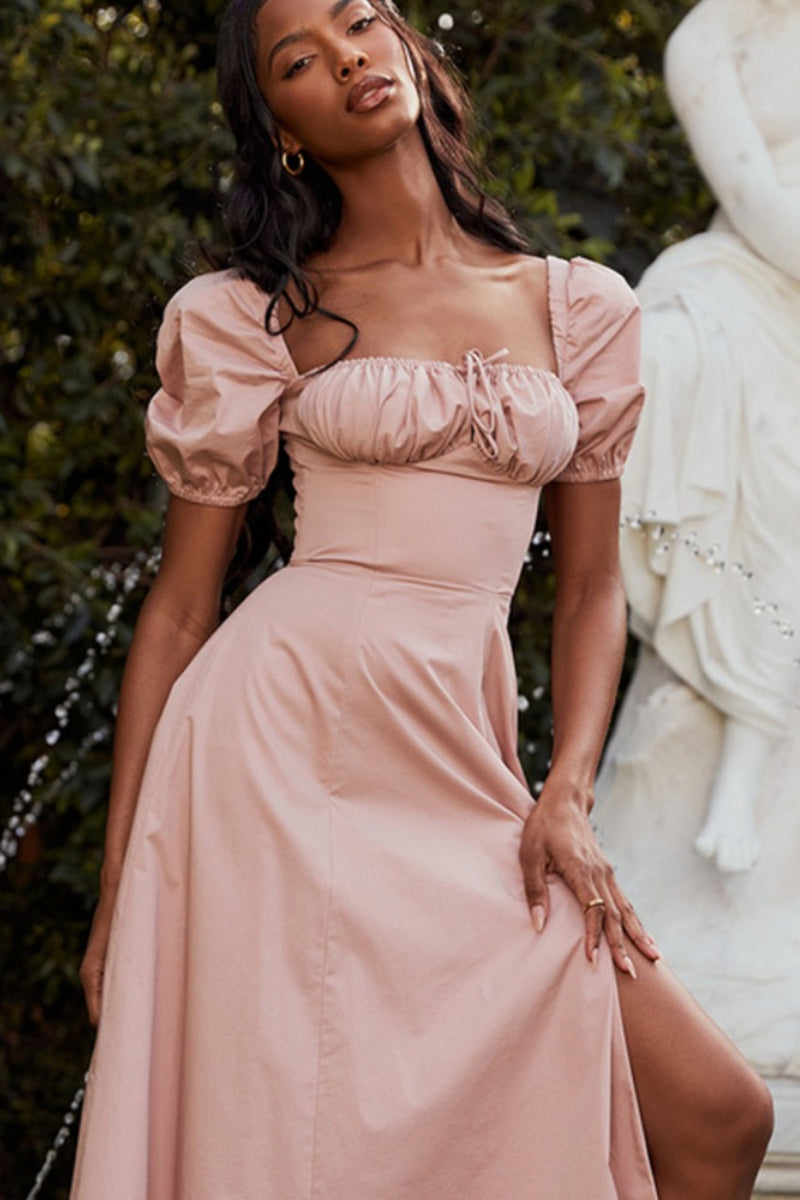Women Dresses Summer Split Dress (Zns0409)