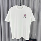 Ch hip-hop t shirts ch short-sleeved purple horseshoe sanskrit cross logo coupleeasiest for matchamericancasual