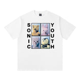 saint m t shirts s.m doll letter graphic crewneck pullover short sleeve tee
