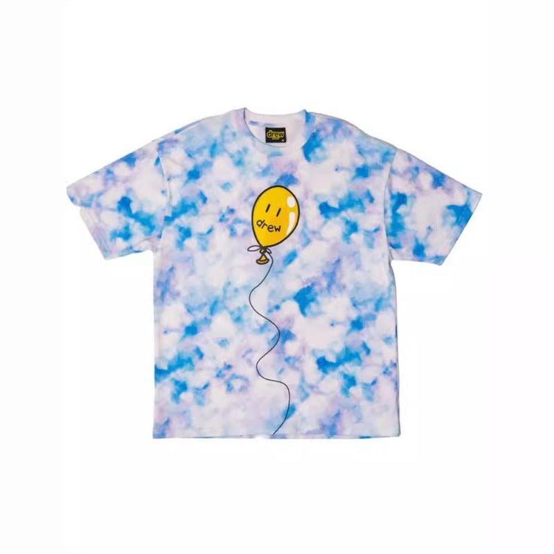 Drew house t shirt d@ew tiedye pattern round neck pullover short sleeves