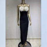 Women Dresses Bandage One-Piece Dress Suspender Flower Dress (Ont0408)