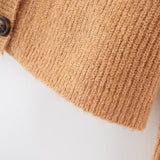 Women Sweater Knitwear Sweater Coat Women's Short Spring and Autumn Doll Collar Knitted Cardigan