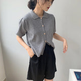 Women Knitted T-shirt Sweater Cardigan Short Slim Fit Sweater