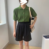 Women Knitted T-shirt Sweater Cardigan Short Slim Fit Sweater