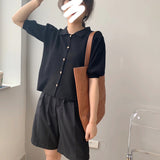 Women Knitted T-shirt Sweater Cardigan Short Slim Fit Sweater