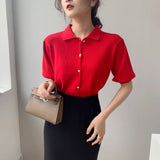 Women Knitted T-shirt Sweater Cardigan Short Slim Fit Sweater