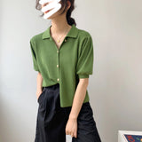 Women Knitted T-shirt Sweater Cardigan Short Slim Fit Sweater