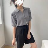 Women Knitted T-shirt Sweater Cardigan Short Slim Fit Sweater
