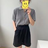 Women Knitted T-shirt Sweater Cardigan Short Slim Fit Sweater
